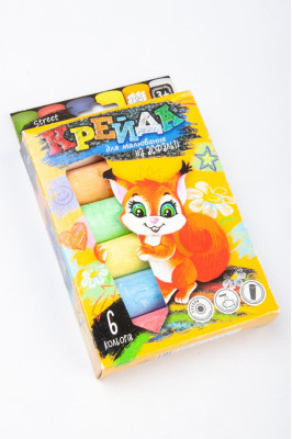 Крейда кольорова, 6 кольорів, Danko Toys