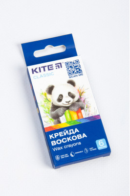 Олівці воскові 6 кольорів KITE 