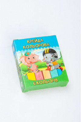 Крейда кольорова, 6 кольорів, прямокутна