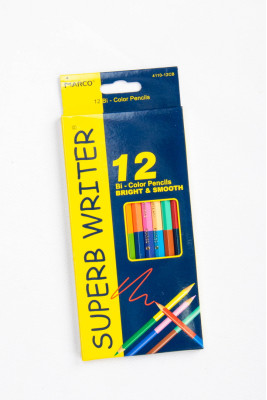 Олівці кольорові, 12 олівців, 24 кольори, Marco