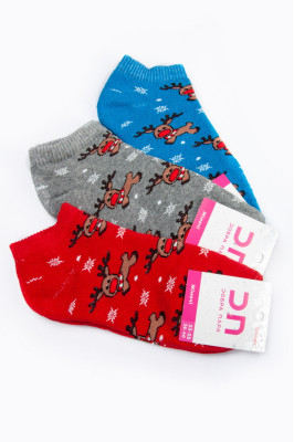 Шкарпетки жіночі новорічні махрові