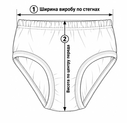 Трикотажні трусики для дівчаток з декоративним принтом