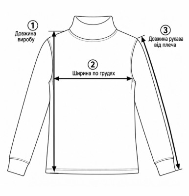 Гольф для дівчаток у рубчик з начосом