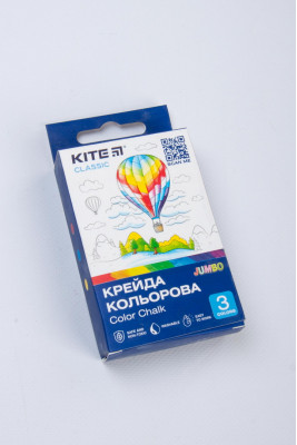 Крейда кольорова 3 кольори, KITE 
