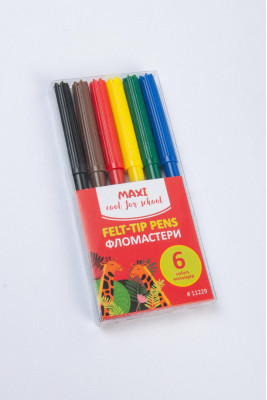 Фломастери 6 кольорів 