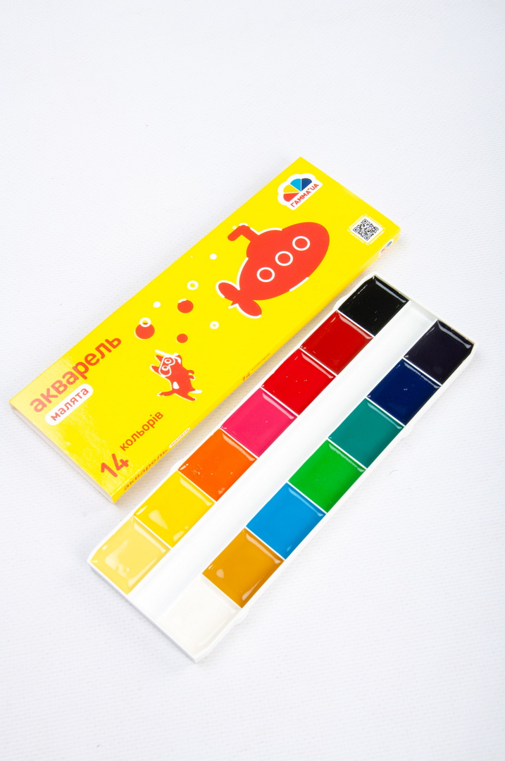 Акварель 14 кольорів