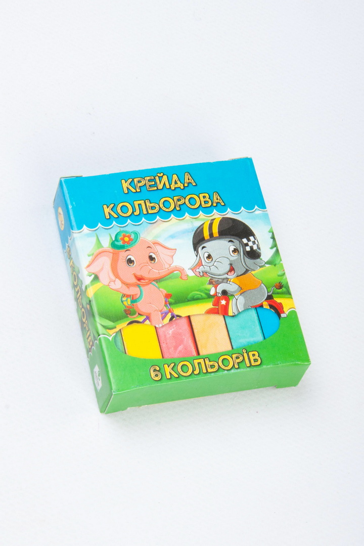 Крейда кольорова, 6 кольорів, прямокутна
