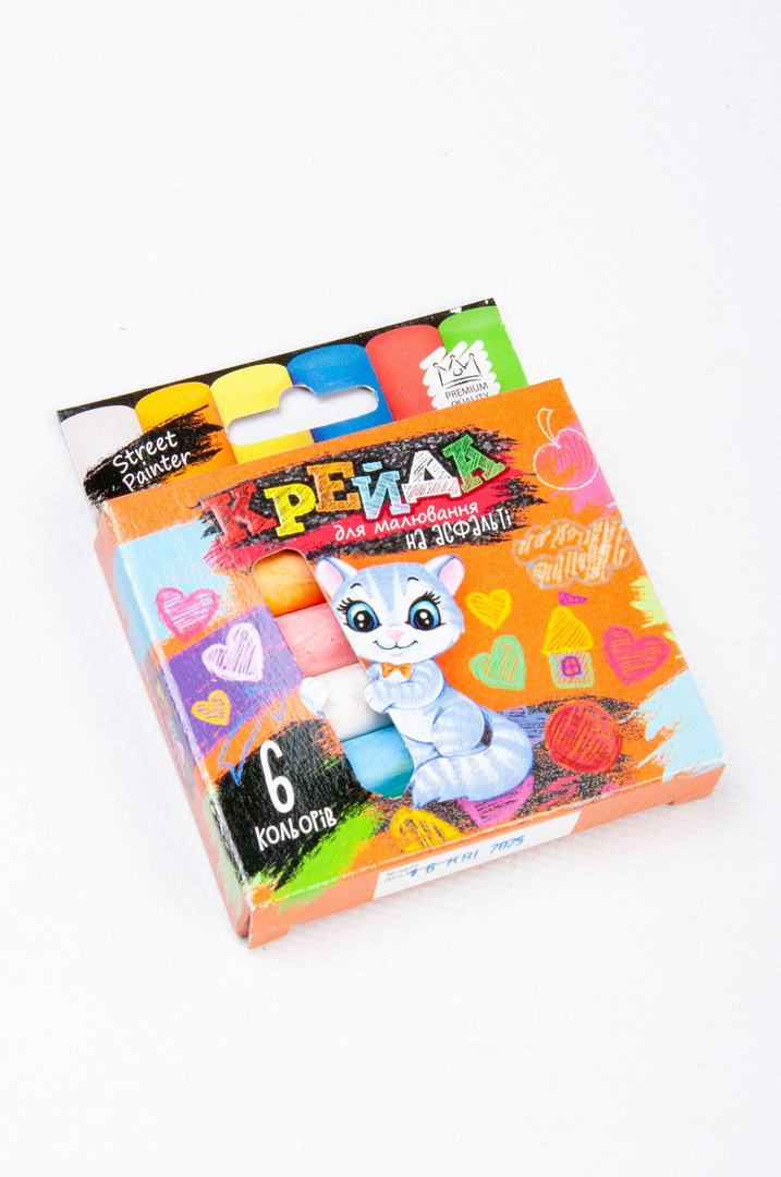Крейда кольорова, 6 кольорів, Danko Toys