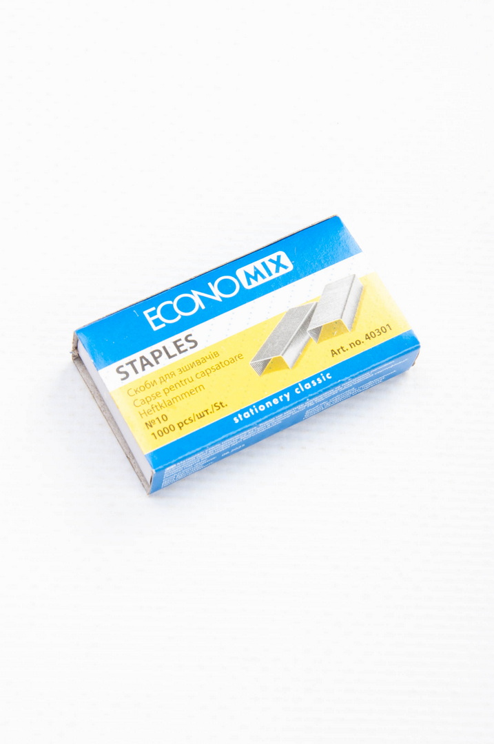 Скоби для степлера №10, 1000 штук, ECONOMIX